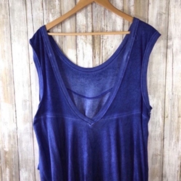 Free People Low Back Blue Tank - Picture 5 of 5